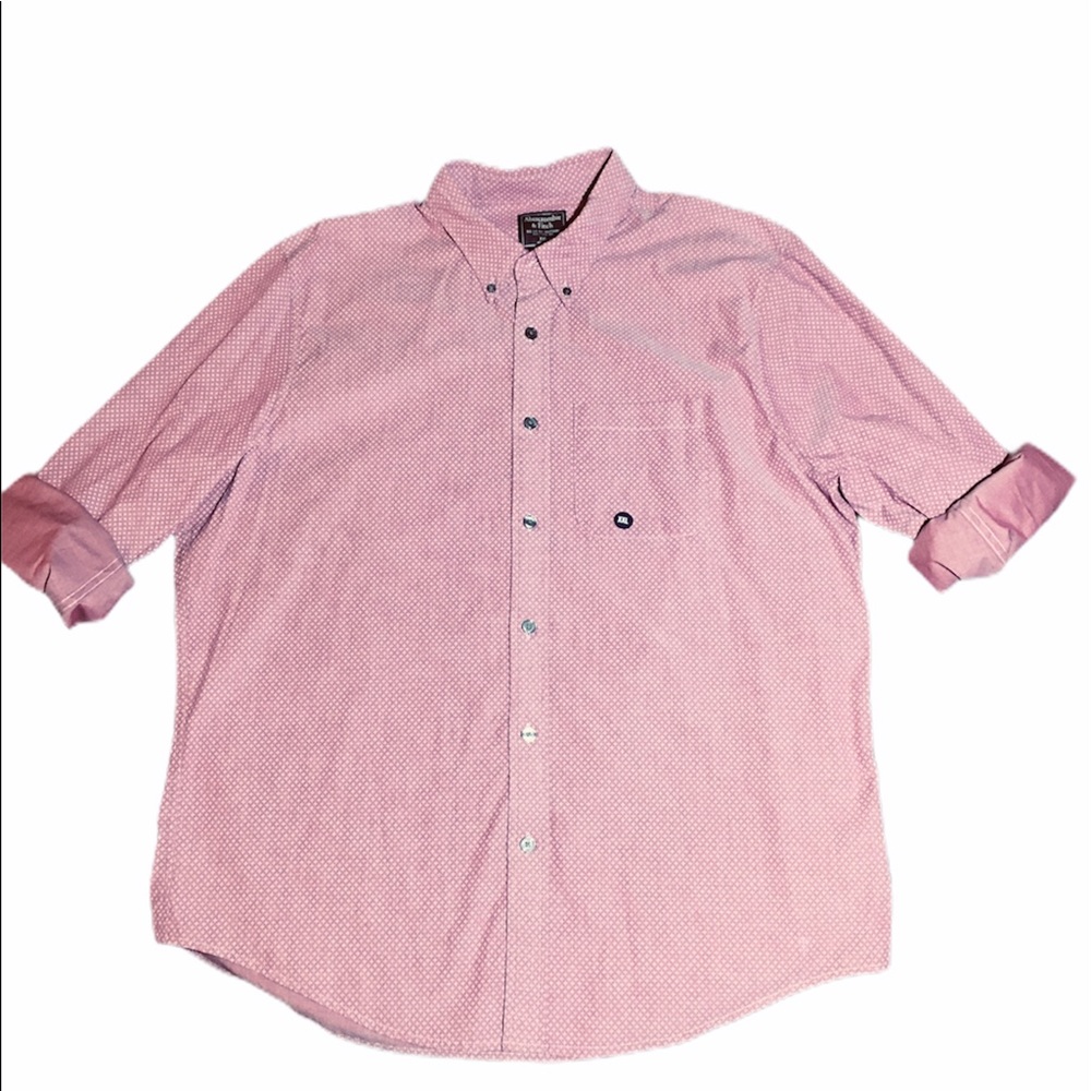 Abercrombie & Fitch Dark Pink/Burgundy Dress Shirt